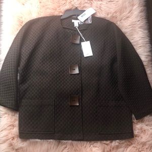 NWT Chico’s travelers brown jacket blazer 3 buttons Sz 8/10